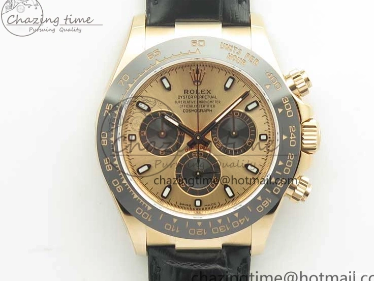 Leather 1:1 Gold Noob Rose Daytona RG Dial Edition SA4130 Best Strap On 116515 0416